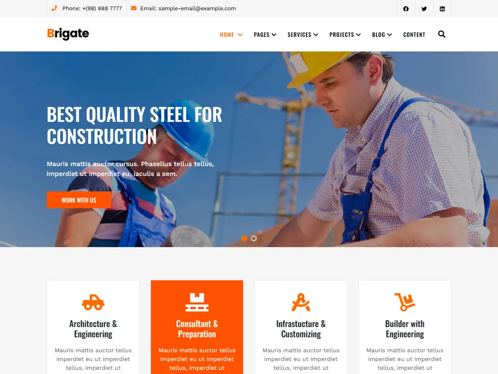 Construction Co. — Web applications